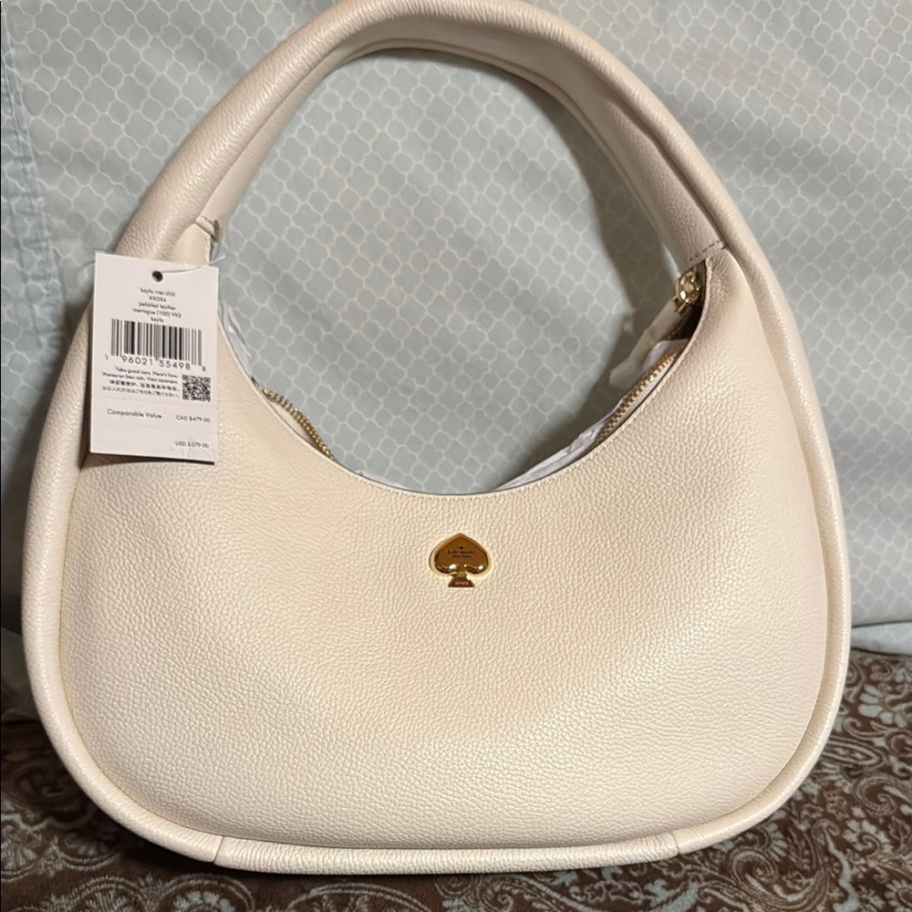 Kate Spade Ivory Leather Shoulder Bag
